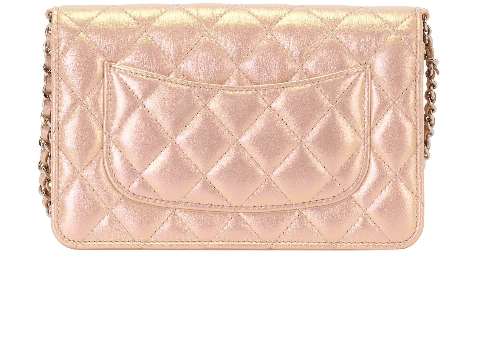 Classic CC Wallet On Chain, &pound;2,500, Handbags, Pink, Leather, Back view